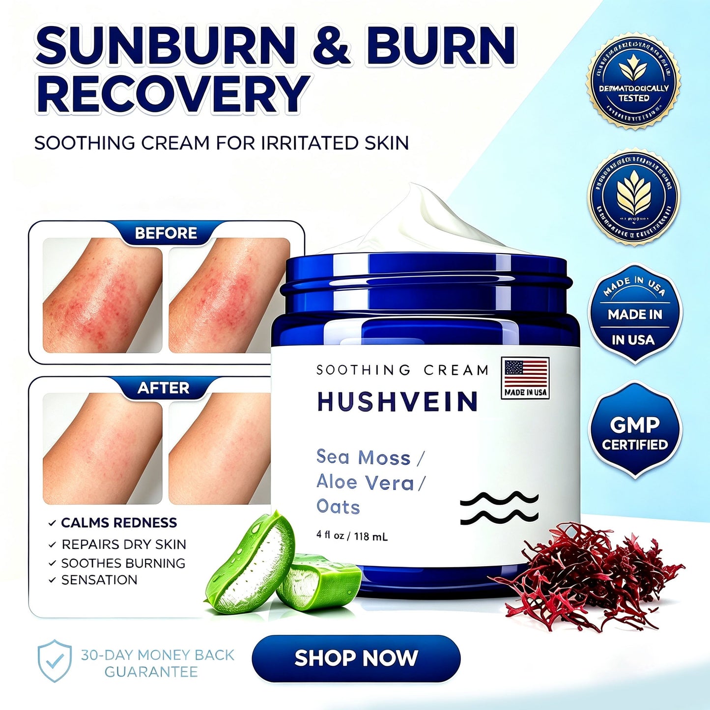 🔥Last Day 50% OFF🎁HUSHVEIN™ Intensive Sea Moss Soothing Cream
