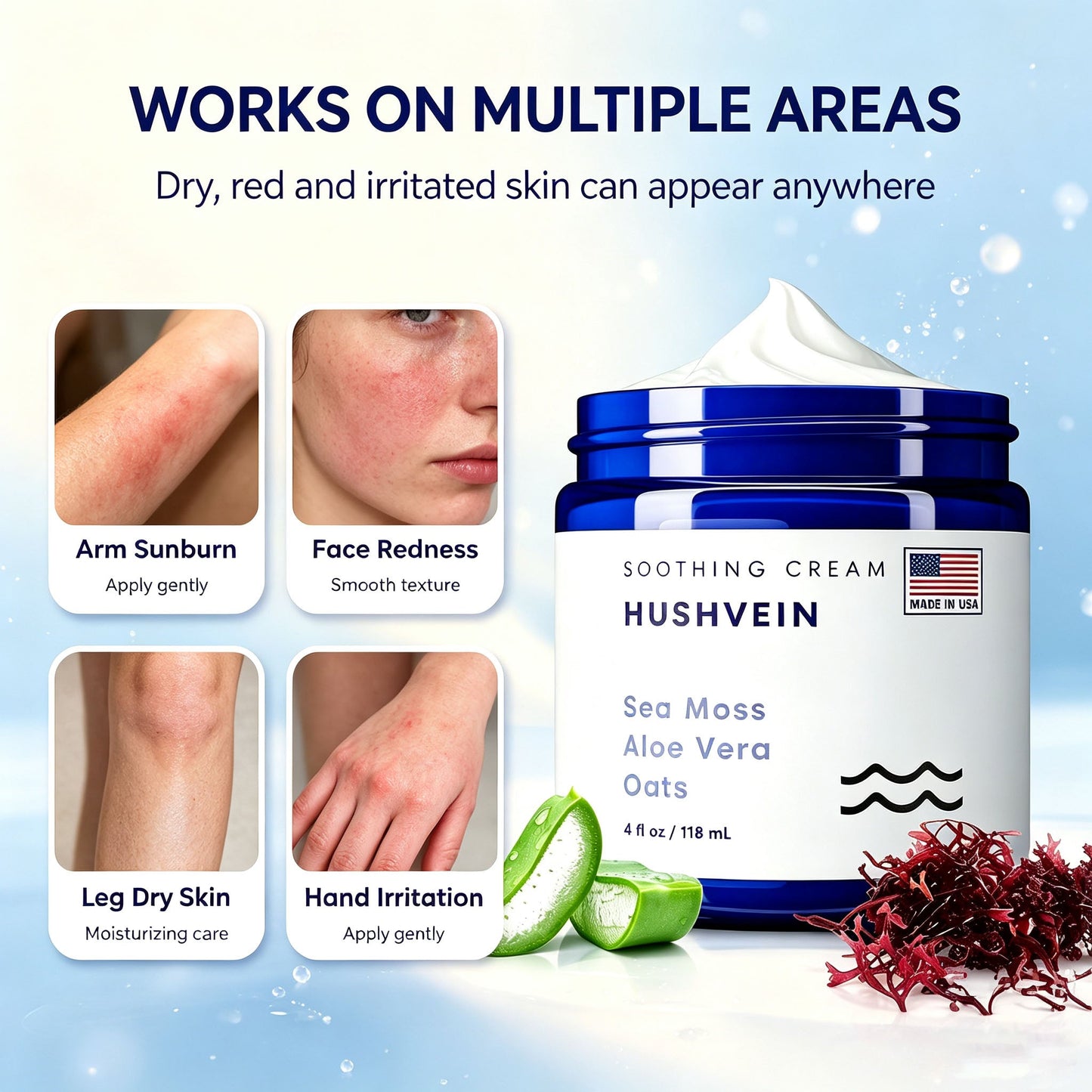 🔥Last Day 50% OFF🎁HUSHVEIN™ Intensive Sea Moss Soothing Cream