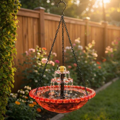 🔥🔥 Solar Cascade Hanging Bird Bath Fountain | 🚨 Selling Fast!