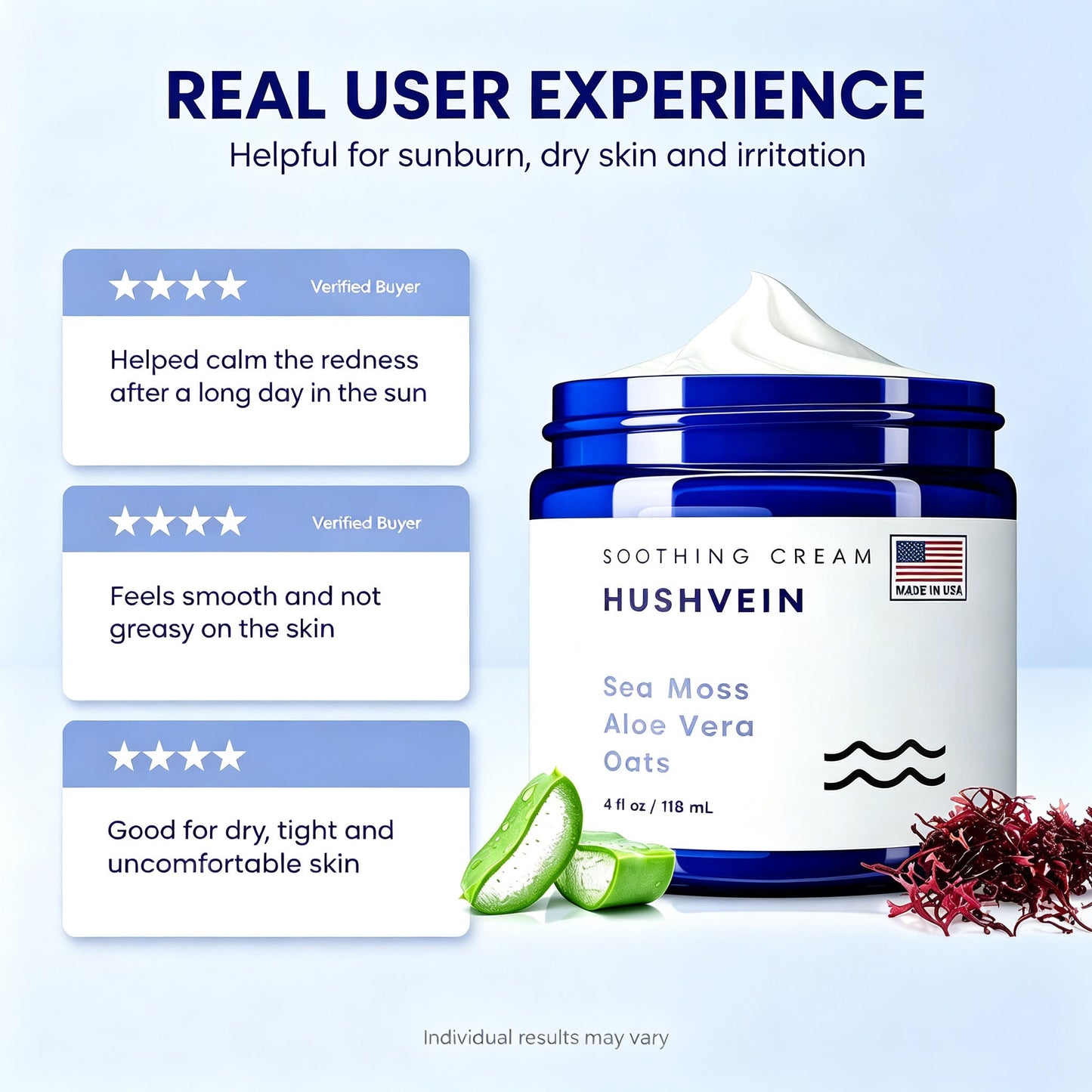 🔥Last Day 50% OFF🎁HUSHVEIN™ Intensive Sea Moss Soothing Cream