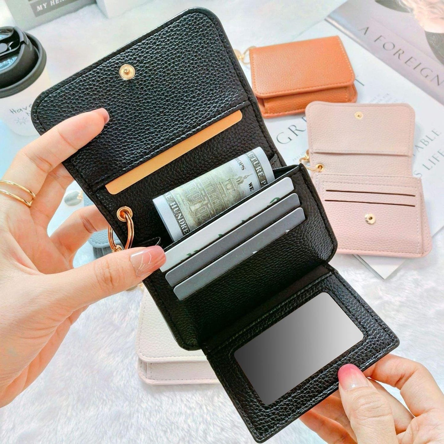 💖Hot 50% OFF🌹Short Wallets for Women – Fashionable Card Holder with Key Ring & Coin Purse
