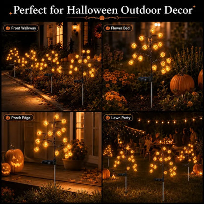 🔥Last Day 50% OFF🎃 Pumpkin Solar Stake Lights – Halloween Outdoor Yard Decor