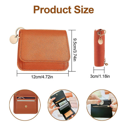 💖Hot 50% OFF🌹Short Wallets for Women – Fashionable Card Holder with Key Ring & Coin Purse