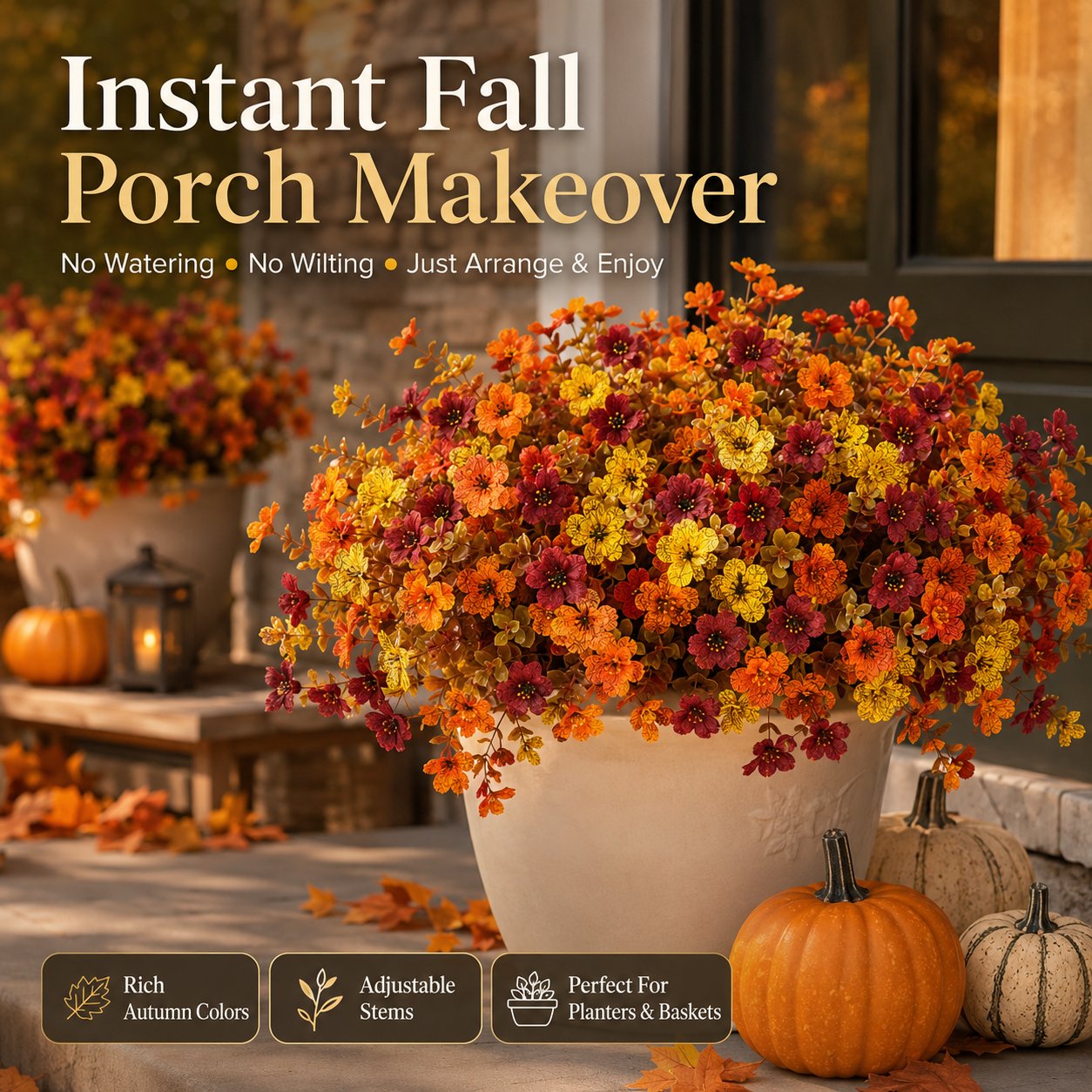 🎃 Halloween Early Bird Sale | 49% OFF🍂 Fall Porch Faux Flower Bundles