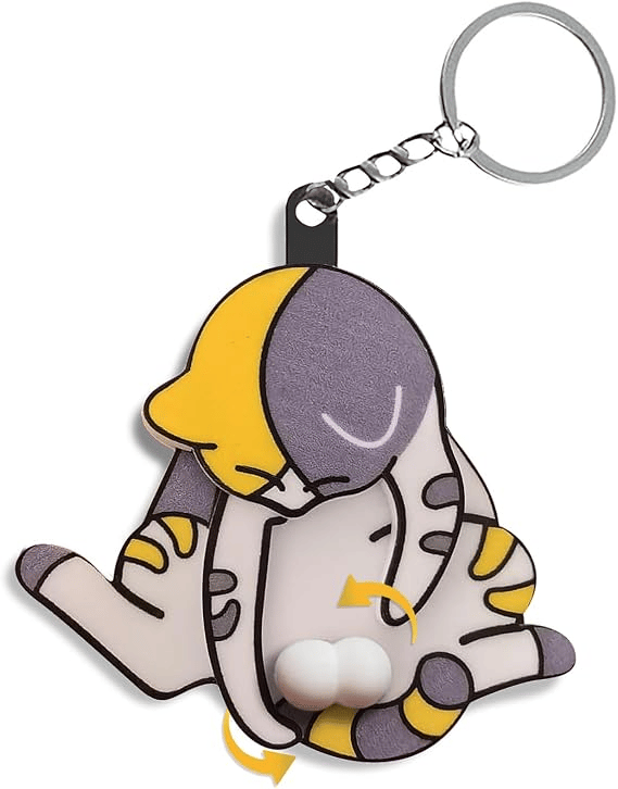 ✨Hot Sale 69% OFF--🤣Funny Wiggling Cat Keychain