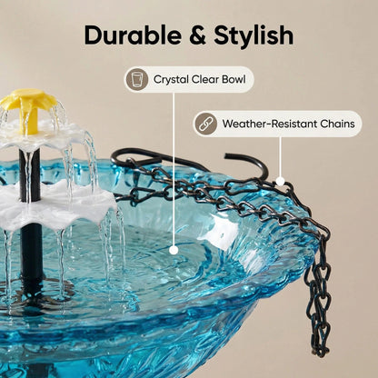 🔥🔥 Solar Cascade Hanging Bird Bath Fountain | 🚨 Selling Fast!