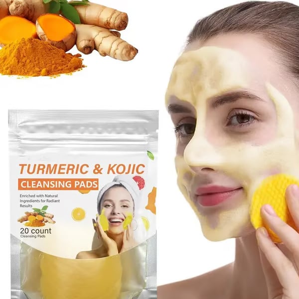 🔥Last Day 49% OFF- Turmeric & Kojic Acid Cleansing Pads