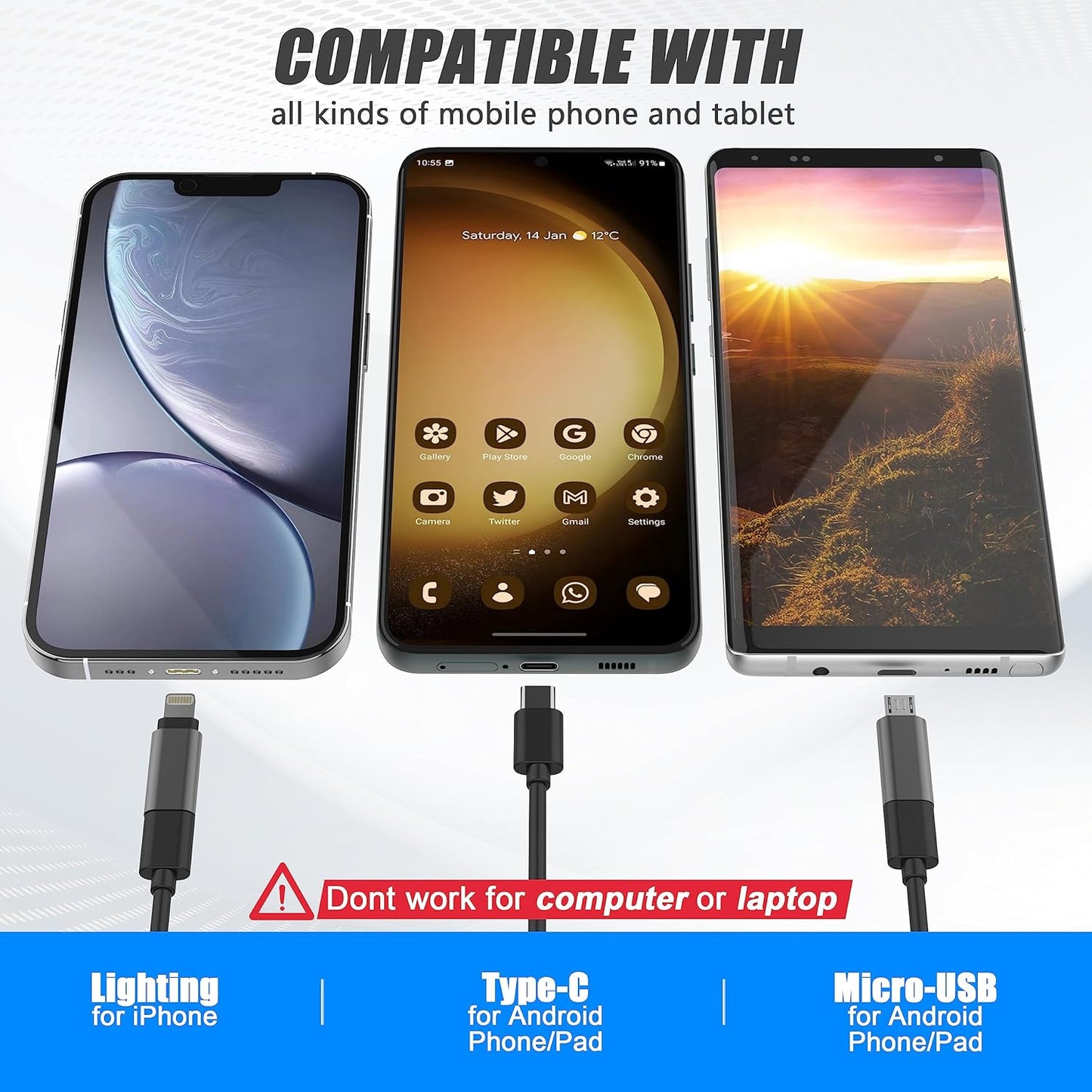 ⏰🔥LIMITED TIME 50% OFF!🔥50K+ SOLD!3 In 1 Endoscope