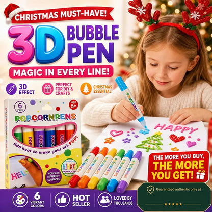 🔥Last Day 50% OFF🎁🔮Magic Pen – Draw 3D with one stroke!🎄 DIY Bubble Popcorn Drawing Pens🔥