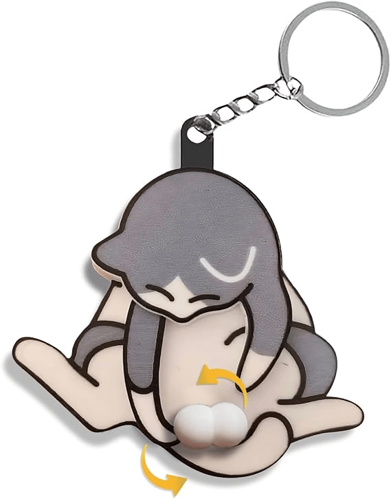 ✨Hot Sale 69% OFF--🤣Funny Wiggling Cat Keychain