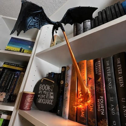 🔥 LAST DAY 50% OFF-🐉 Fire-Breathing Dragon Bookshelf Lamp – Fantasy LED Shelf Decor