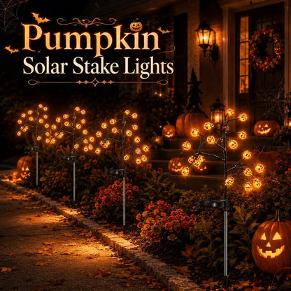 🔥Last Day 50% OFF🎃 Pumpkin Solar Stake Lights – Halloween Outdoor Yard Decor
