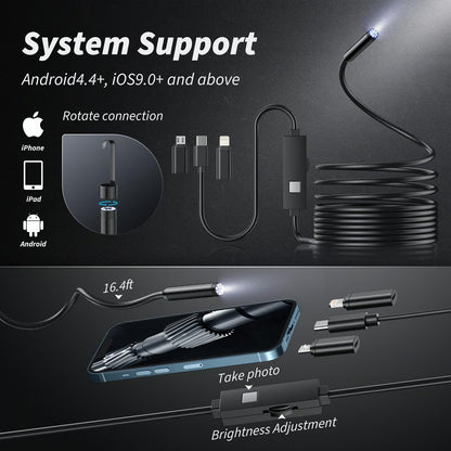 ⏰🔥LIMITED TIME 50% OFF!🔥50K+ SOLD!3 In 1 Endoscope