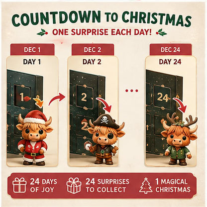 🔥Last Day 49% OFF - 🐂🎁2026 Highland Cow Advent Calendar | Every Day Brings New Surprises(📦Buy 2 Free Shipping)