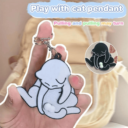 ✨Hot Sale 69% OFF--🤣Funny Wiggling Cat Keychain