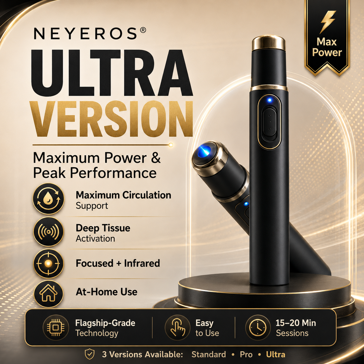 Ultrasonic Shock WaveTherapy Massager--Restore Circulation.Relieve Deep Pain.Rebuild Male Confidence.