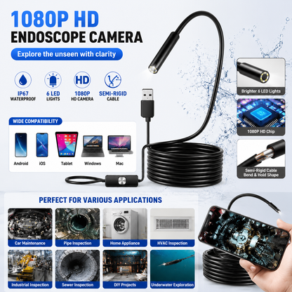 ⏰🔥LIMITED TIME 50% OFF!🔥50K+ SOLD!3 In 1 Endoscope