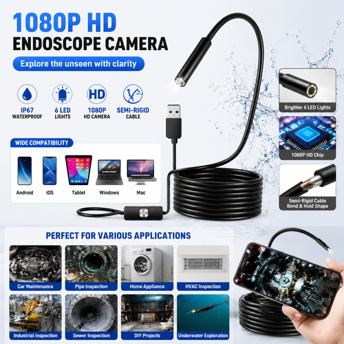 ⏰🔥LIMITED TIME 50% OFF!🔥50K+ SOLD!3 In 1 Endoscope