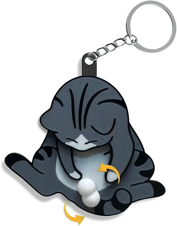 ✨Hot Sale 69% OFF--🤣Funny Wiggling Cat Keychain