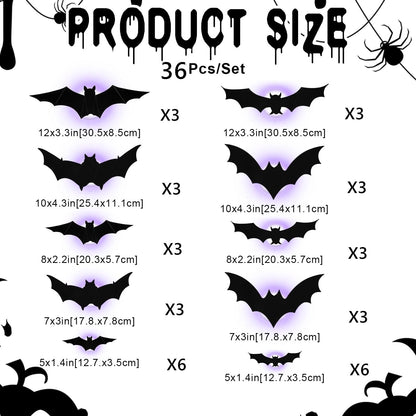 🦇Halloween 3D Lighted Bats