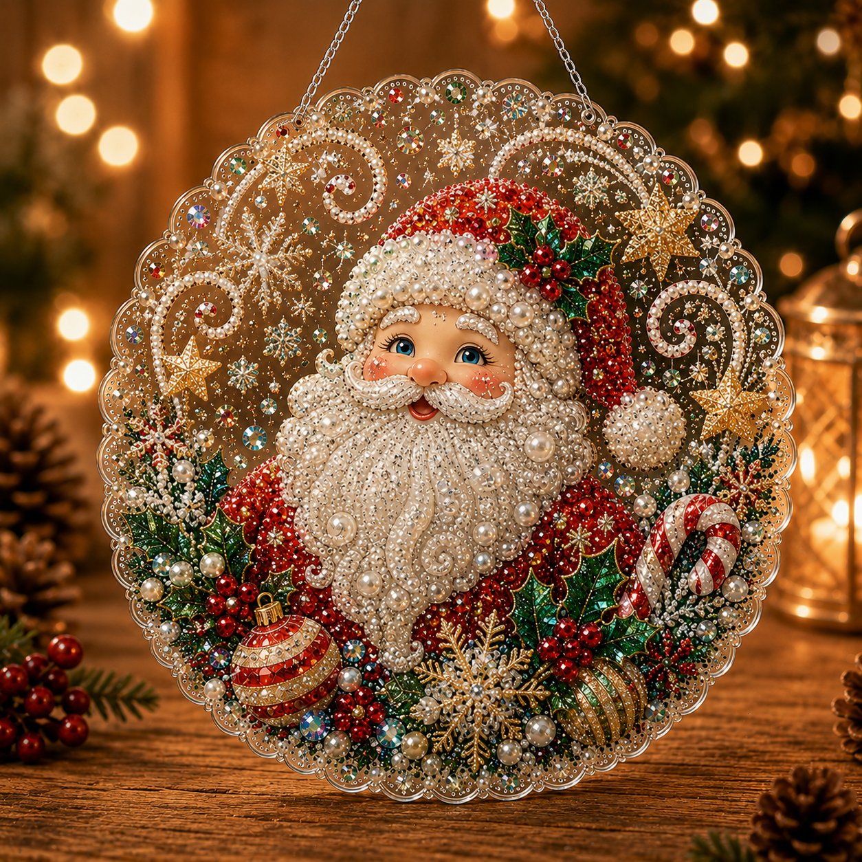 🎄 LIMITED TIME!! 49% OFF – ✨ Christmas Pearl Diamond Art Hanging Ornament Kit