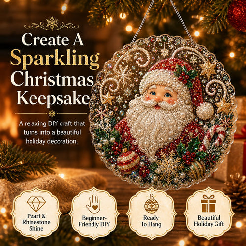 🎄 LIMITED TIME!! 49% OFF – ✨ Christmas Pearl Diamond Art Hanging Ornament Kit