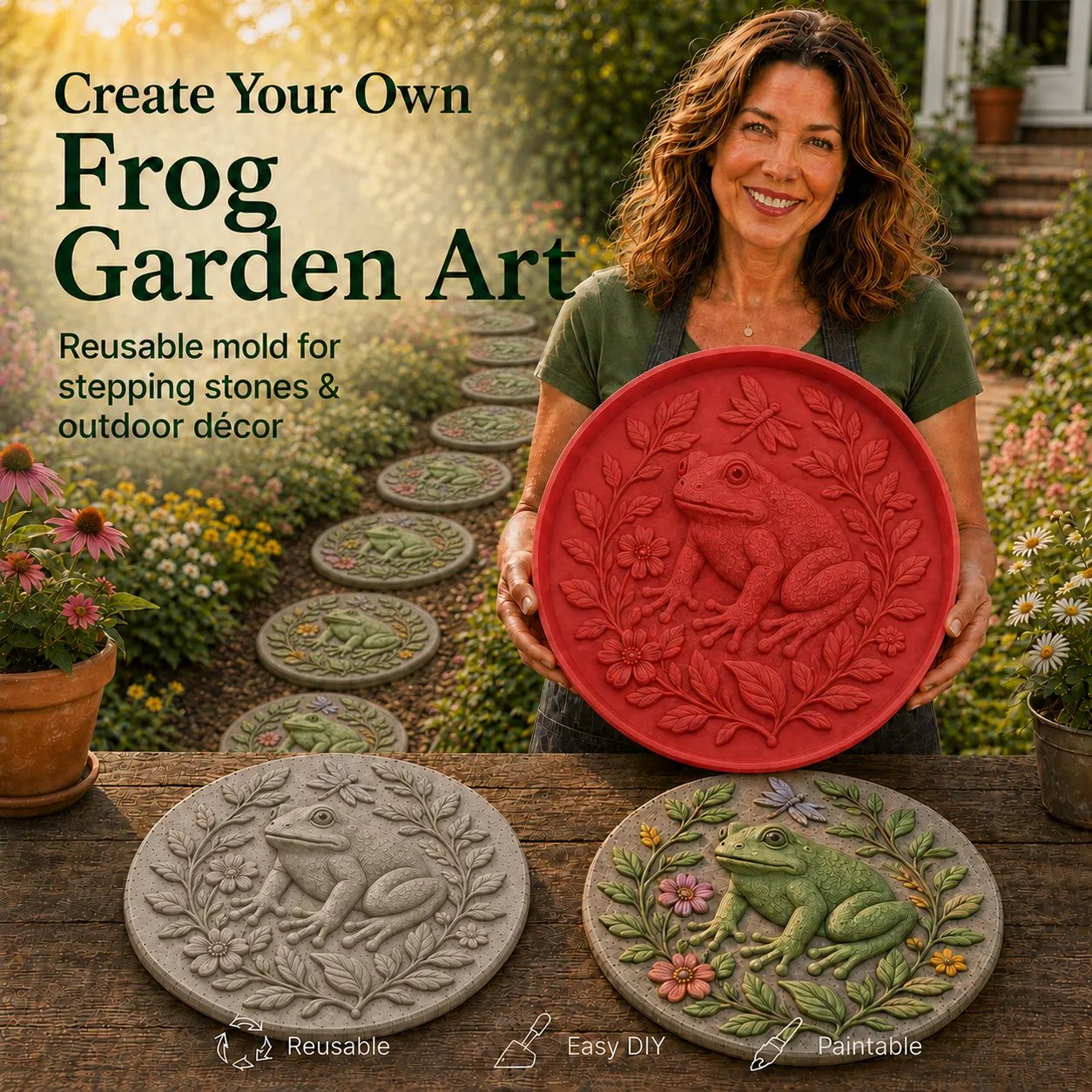 💥 LAST DAY 49% OFF - 🐦 Hummingbird Garden Art Stepping Stone Mold
