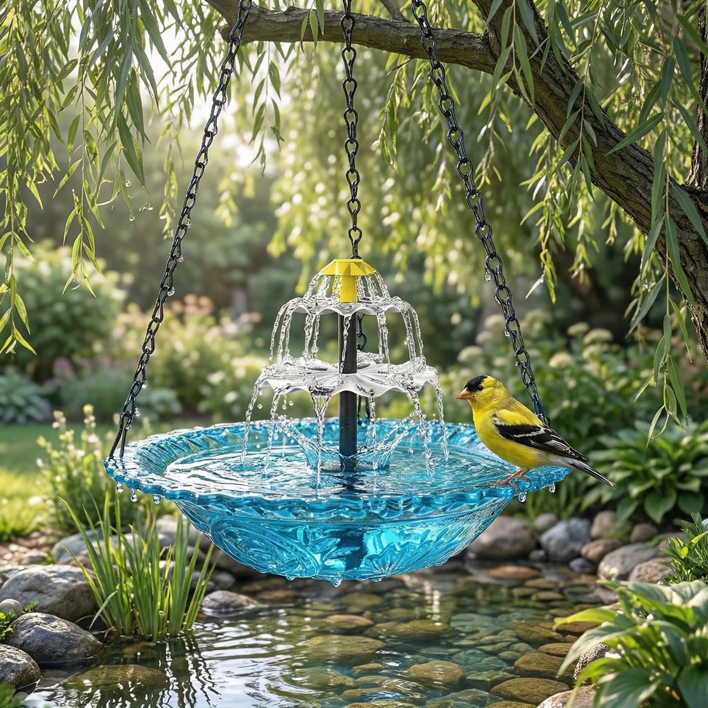 🔥🔥 Solar Cascade Hanging Bird Bath Fountain | 🚨 Selling Fast!