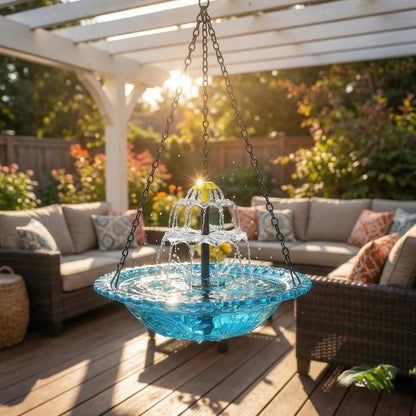 🔥🔥 Solar Cascade Hanging Bird Bath Fountain | 🚨 Selling Fast!
