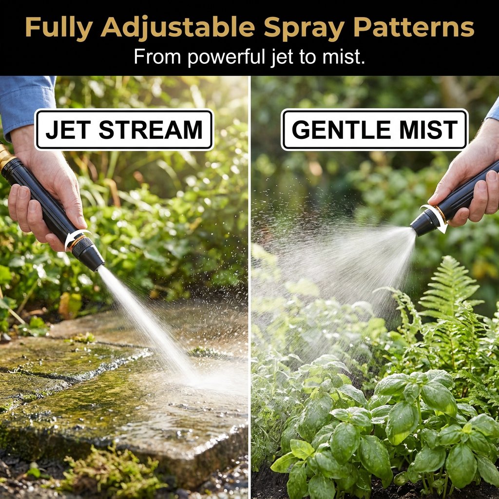 🏆25K+ SOLD 🔥✨Heavy Duty Adjustable Twist Hose Nozzle Jet Sweeper Nozzle