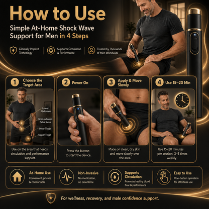 Ultrasonic Shock WaveTherapy Massager--Restore Circulation.Relieve Deep Pain.Rebuild Male Confidence.
