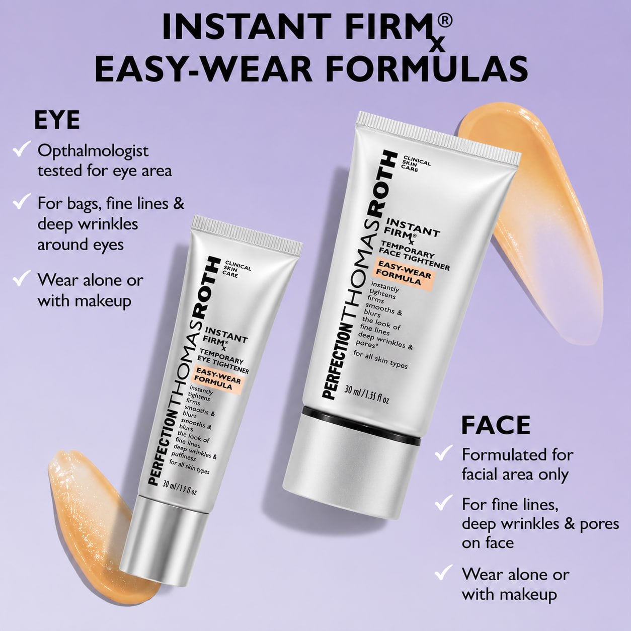 Instant Firming Temporary Face Tightener Easy-Wear Formula