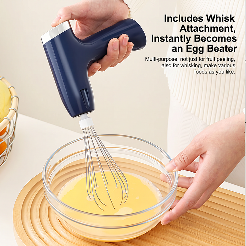 🔥Hot Sale 50% OFF🔥 Electric Fruit Peeler & Mixer – 2-in-1, USB Rechargeable, One-Touch, 10s Peel 🍎
