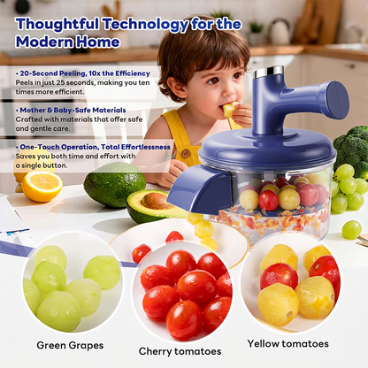 🔥Hot Sale 50% OFF🔥 Electric Fruit Peeler & Mixer – 2-in-1, USB Rechargeable, One-Touch, 10s Peel 🍎